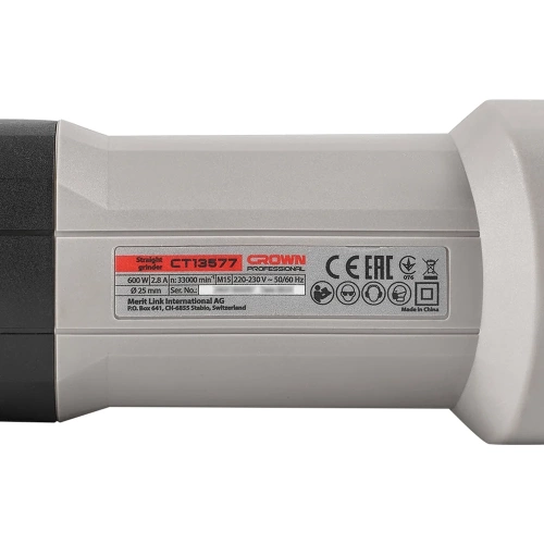 Прямая шлифовальная машина CROWN CT13577 фото 8