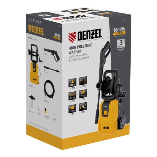 Моечная машина высокого давления R-170D, 1800 Вт, 170 бар, 380 л/ч, с барабаном// Denzel фото 24