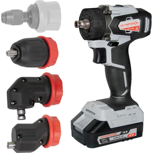 Бесщеточная аккумуляторная дрель-шуруповерт Интерскол ДА-13/18ВК 45 комби АПИ Li-ion, кейс, 2 аккум., 2Ач, 3 насадки 575.2.2.78 Бесщеточная аккумуляторная дрель-шуруповерт Интерскол ДА-13/18ВК 45 комби АПИ Li-ion, кейс, 2 аккум., 2Ач, 3 насадки 575.2.2.78
