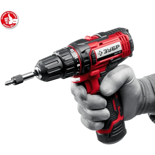 Дрель-шуруповерт ЗУБР 12В, 1 АКБ 2Ач, в коробке ДШЛ-125-21 фото 10