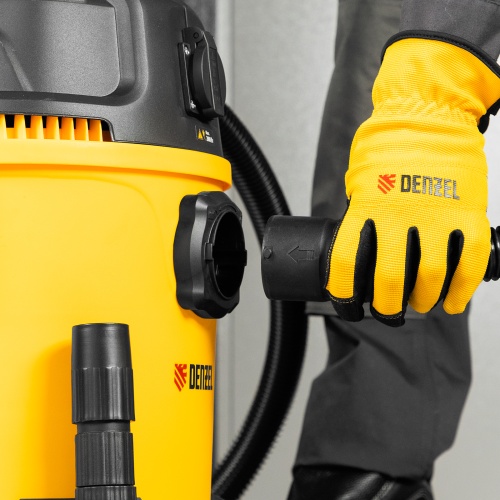 Пылесос строительный RVC20, 1400 Вт, бак 20 л, шланг 3 м, розетка с автосинхр. Denzel фото 18