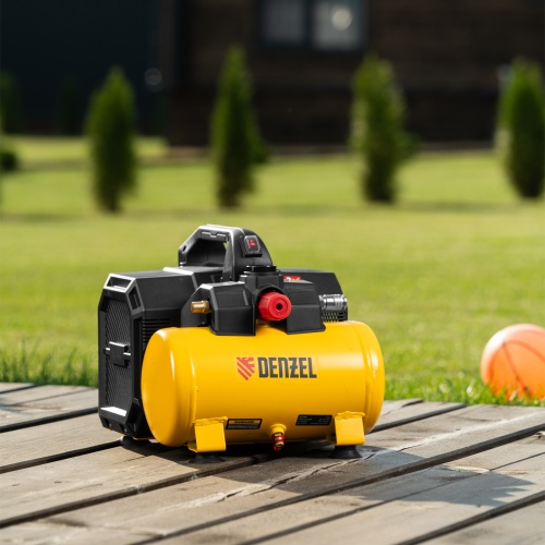 Компрессор  DLS750/6 безмасляный малошумный 750 Вт, 140 л/мин,ресивер 6 л Denzel фото 32