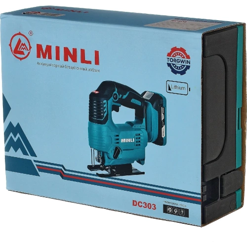 Аккумуляторный бесщеточная лобзиковая пила MINLI 65mm Li-ion 18Vx2 DC303-2.0A фото 3 Аккумуляторный бесщеточная лобзиковая пила MINLI 65mm Li-ion 18Vx2 DC303-2.0A фото 3