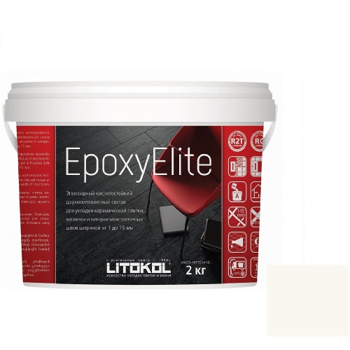 Затирка для плитки Litokol EpoxyElite E.01 Зефир 2 кг Затирка для плитки Litokol EpoxyElite E.01 Зефир 2 кг