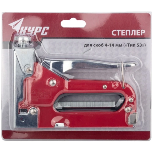 Степлер для скоб тип 53 с регулировкой силы удара КУРС 32086