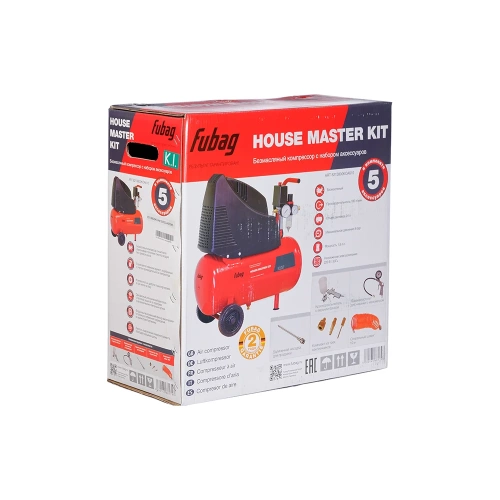 Компрессор FUBAG HOUSE MASTER KIT + 5 OL 195/24 + 5 предметов 646029 фото 3