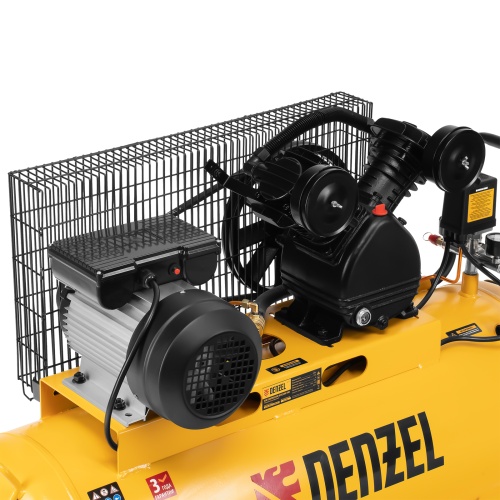 Компрессор воздушный BCV2200/100, ременный привод, 2.2 кВт, 100 литров, 370 л/мин Denzel фото 15