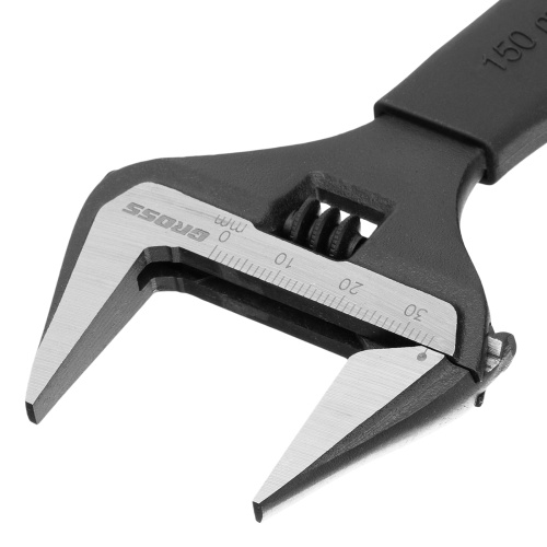 Ключ разводной, 150 мм, CrV, тонкие губки, защитные насадки Gross фото 4