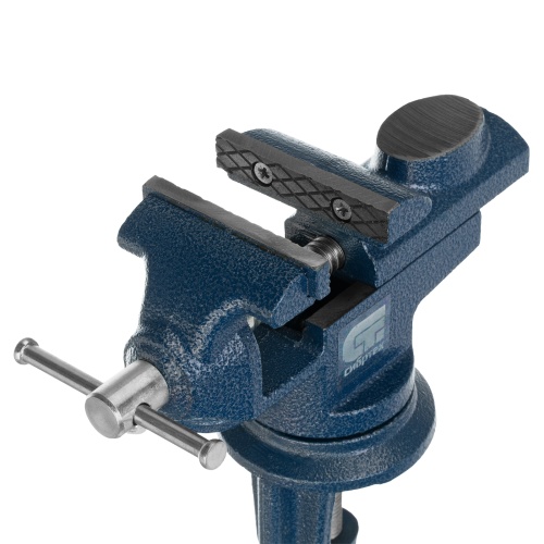 Тиски слесарные, настольные, поворотные, ширина рабочих губок 50 мм, наковальня Сибртех фото 4