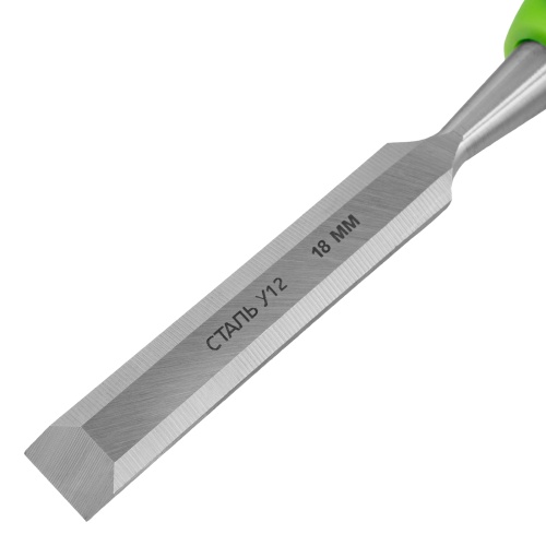 Долото-стамеска, 18 мм, двухкомпонентная рукоятка Сибртех фото 4