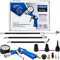 Пистолет для подкачки универсальный Scheppach набор 12 предметов Sch-8031K12-G(65738)
