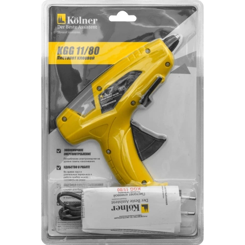 Клеевой пистолет Kolner KGG 11/80 80Вт, клеевые стержни 11мм, 8031800056 фото 8