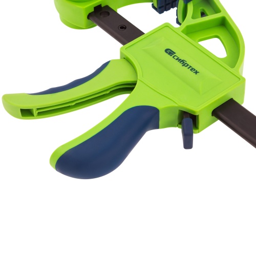 Струбцина F-образная, быстрозажимная, 900 х 70 х 1130 мм, пластиковый корпус, фиксатор, двухкомпонентная рукоятка Сибртех фото 4