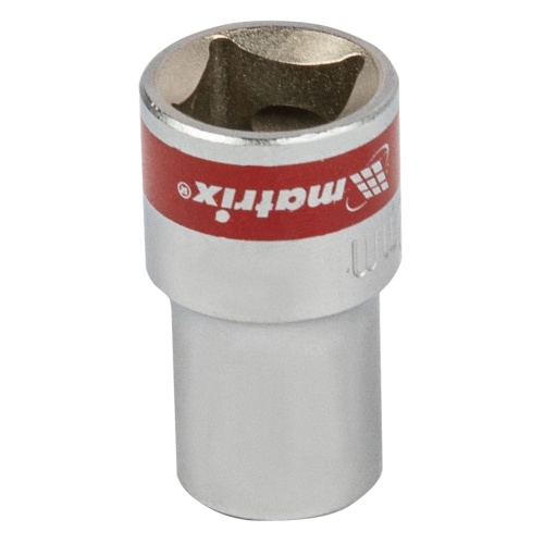 Головка торцевая, 12 мм, шестигранная, CrV, под квадрат 1/2, хромированная Matrix фото 2 Головка торцевая, 12 мм, шестигранная, CrV, под квадрат 1/2, хромированная Matrix фото 2