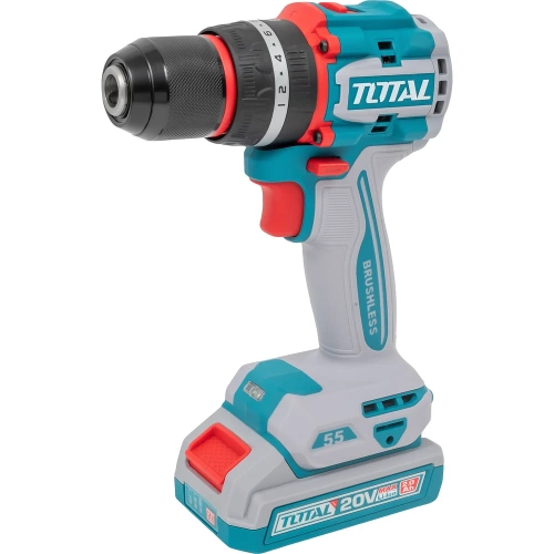 Компактная Бесщеточная Аккумуляторная Ударная Дрель 20V TOTAL TIDLI20558 Компактная Бесщеточная Аккумуляторная Ударная Дрель 20V TOTAL TIDLI20558