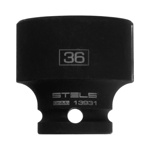 Головка ударная шестигранная, 36 мм, 1/2, CrMo Stels Головка ударная шестигранная, 36 мм, 1/2, CrMo Stels