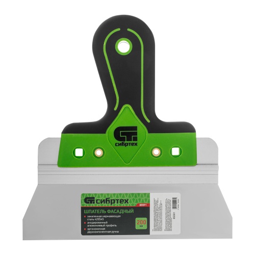 Шпатель фасадный, нержавеющая сталь 420S45, 200 мм, 2-компонентная ручка Сибртех фото 5