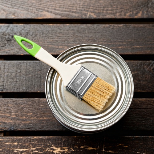 Кисть флейцевая, 50*8, натуральная щетина, пластиковая ручка, 10шт Сибртех фото 11