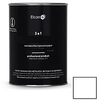 Грунт-эмаль по ржавчине Elcon 3 в 1 матовая RAL 9003 белая 0,8 кг