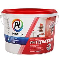 Краска акриловая Profilux PL-07A интерьерная матовая супербелая 3 кг