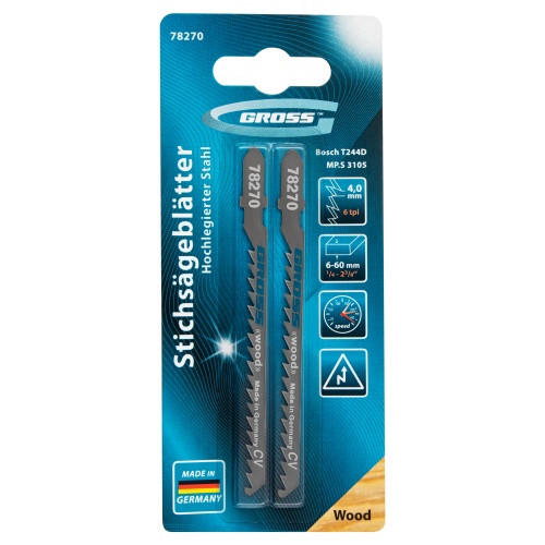 Полотна для электролобзика  по дереву, 2 шт, ( 3105-T244D ) Gross фото 5