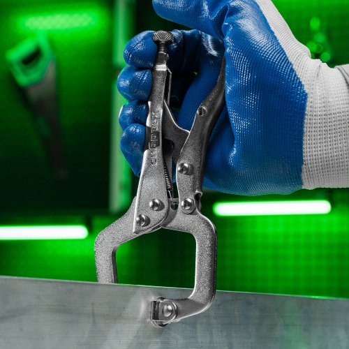 Зажим ручной, увеличенный захват, подвижные губки, 170 мм Сибртех фото 10