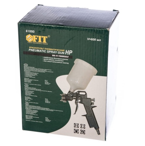 Краскопульт пневматический Fit 1,4 мм 600 мл фото 4