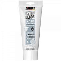 Клей "Zigger" White Decor, акриловый для декора, белый, туба 250г