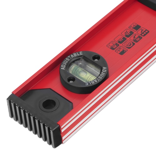 Уровень алюминиевый "Рельс", 800 мм, 3 глазка, усиленный Matrix фото 7