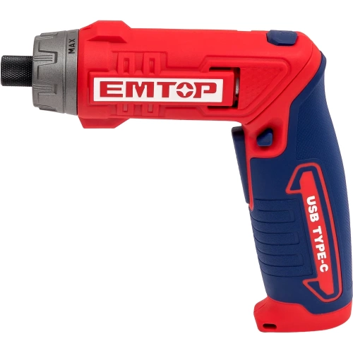 Отвертка аккумуляторная emtop напряжение: 8 В Шестигранный хвостовик: 1/4 " Скорость холостого хода: 220 об / мин Максимальный крутящий момент: 6 Нм ECSR0803 фото 4