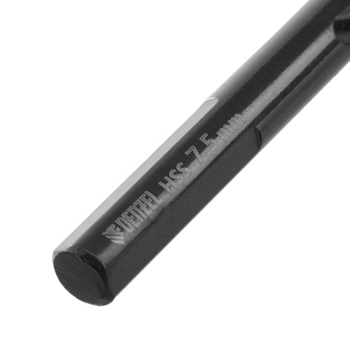 Сверло по металлу, 7,5 мм, HSS-Tin, Golden Tip, 8 шт. Denzel фото 4