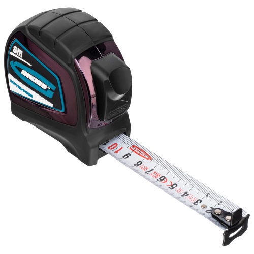 Рулетка "Doppelhaken",8 м x 25 мм,двухсторонний зацеп,Нейлон,двусторонняя шкала,автоматическая фиксация Gross фото 3