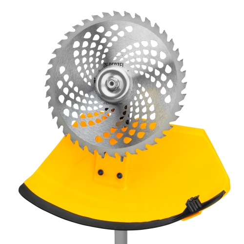 Триммер бензиновый DT-52E, 52 см3, неразъемная штанга, электростартер, состоит из 2 частей Denzel фото 3