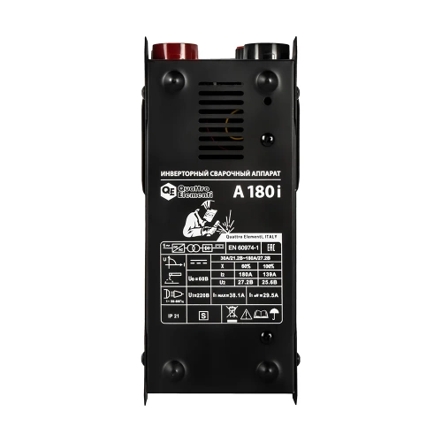 Аппарат электродной сварки QUATTRO ELEMENTI A 180i (180 А, электроды до 4.0 мм, дисплей) 922-586 фото 6 Аппарат электродной сварки QUATTRO ELEMENTI A 180i (180 А, электроды до 4.0 мм, дисплей) 922-586 фото 6