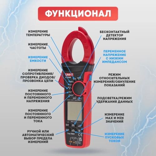 Токовые клещи UNI-T ut208b 13-1068 фото 4 Токовые клещи UNI-T ut208b 13-1068 фото 4