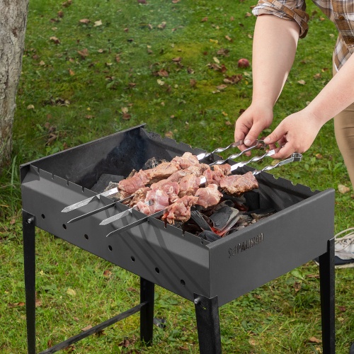 Мангал сварной, 605 х 375 х 138/640 мм, сталь 2 мм, Camping Palisad фото 17