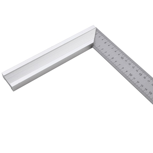 Угольник стальной 400 мм, нержавеющая сталь, градуировка, алюминиевое основание Denzel фото 4
