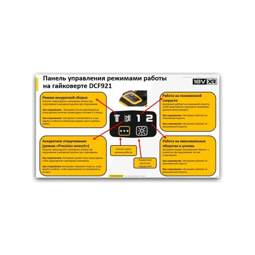 Гайковерт Dewalt 18 В XR DCF921NT-XJ фото 6