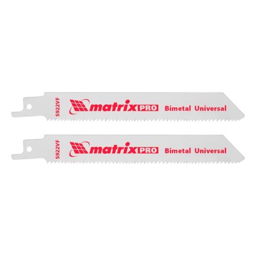 Полотна универсальные для сабельной пилы S922VF, 125/1.8-2.5 мм, Bimetal, 2 шт, Pro Matrix