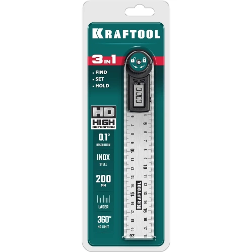Электронный транспортир-угломер KRAFTOOL DPM-20 200 мм 34682 фото 9