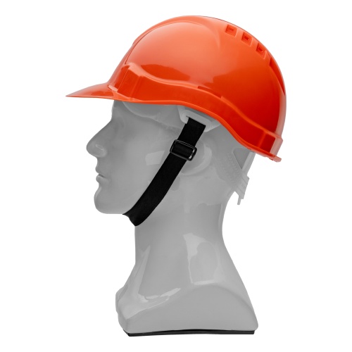 Каска защитная из ударопрочной пластмассы, оранжевая Сибртех фото 3