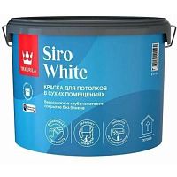 Краска для потолка Tikkurila Siro White 700014043 глубокоматовая 9 л