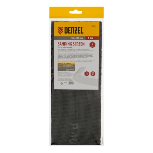 Сетка абразивная, P 40, 115 х 280 мм, 5 шт Denzel фото 3