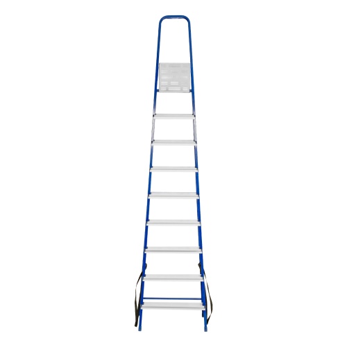 Стремянка, 9 ступеней, стальной профиль, алюминиевые ступени Сибртех фото 4