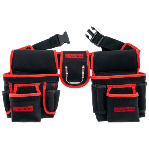 Сумка-пояс двойная, 20 карманов, держатель для молотка Matrix фото 2