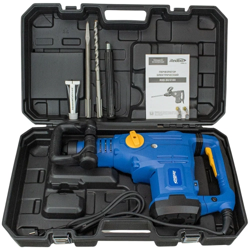 Перфоратор электрический Redbo RHD-50/2100, SDS-мах, 2100Вт; 25Дж; 50мм бур; 150мм коронка, кейс 39833 фото 8