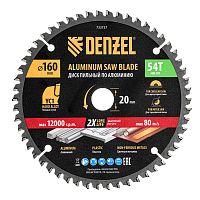 Пильный диск по алюминию ф160 х 20 мм, 54 зубьев Denzel