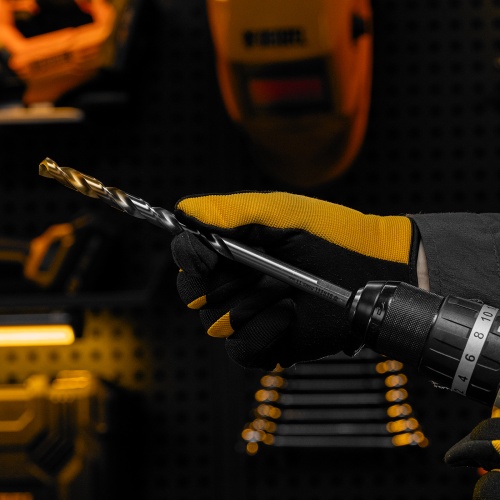 Сверло спиральное по металлу 11 х 195 мм, Р6М5, Golden Tip, удлиненное Denzel фото 8