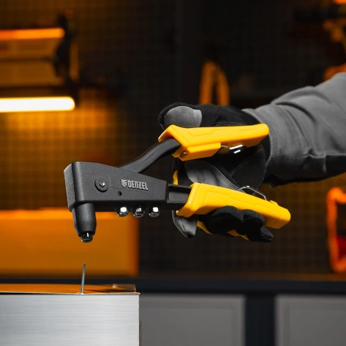 Заклепочник Denzel ручной, 255 мм, литой, усиленный, заклепки 2,4-3,2-4,0-4,8 мм 40441 фото 7