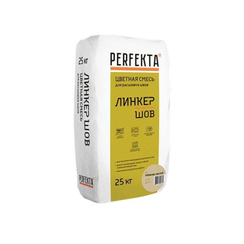 Смесь цветная для расшивки Perfekta Линкер Шов 3351 кремово-желтый 25 кг фото 3